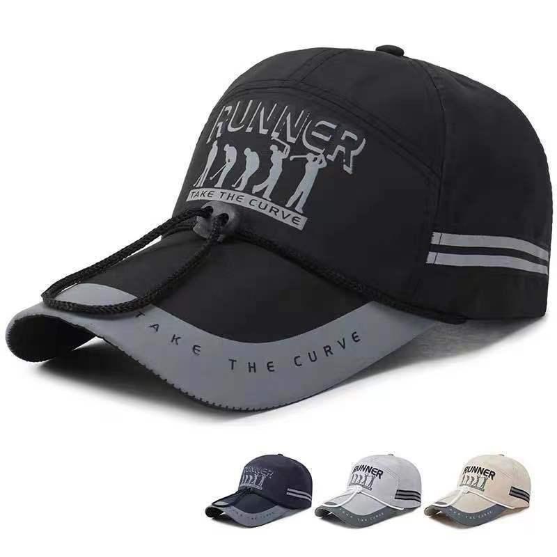 Wholesale Mountaineering sunscreen cap fishing cap windproof lanyard baseball cap extended eaves outdoor